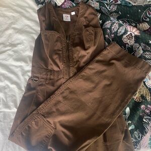 SÜK WORKWEAR Brown Women's Yard Jumpsuit- size 10 short